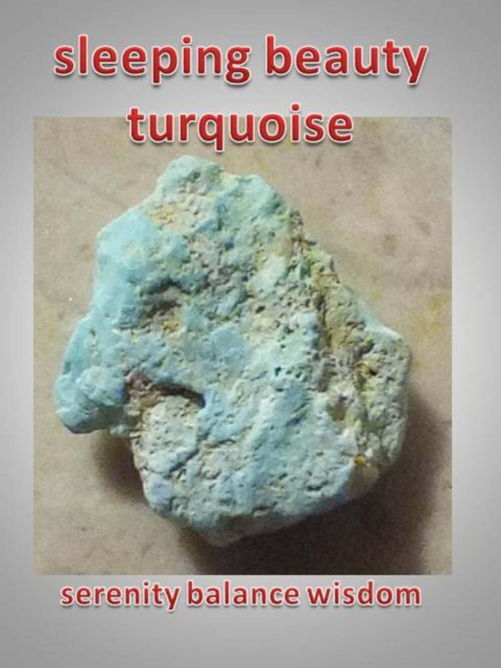 #1 Sleeping Beauty turquoise nugget rock stone chunk  wisdom : balance